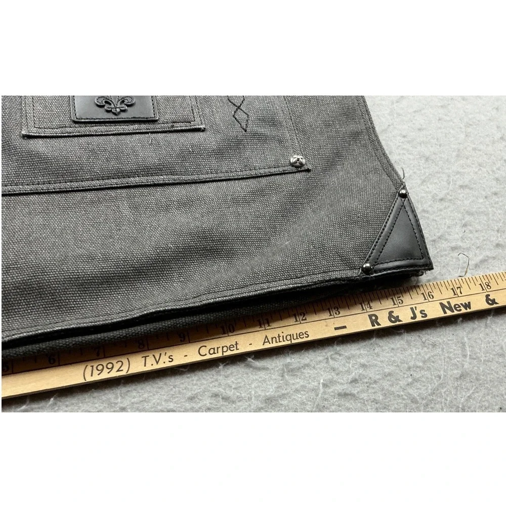 Rock Revival Y2K Canvas Messenger Bag Studded Crossbody Tote Grey OS Streetwear